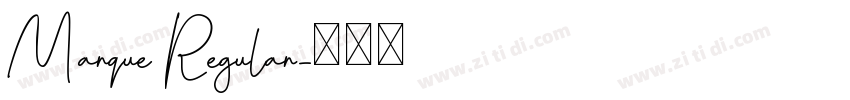 Marque Regular字体转换
